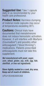 Natural Vitamin K2 MK4 Plus Vitamin K2 MK7 High-Potency 15,000mcg MK-4 + 60mcg MK-7 Supports Bone and Arterial Health Vegi-Capsules Soy-Free