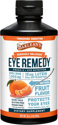 Barlean's Eye Remedy Supplement, Tangerine Flavored Fish Oil Liquid with Lutein, Astaxanthin and Zeaxanthin,1,000mg Omega 3 EPA DHA, Eye Care Supplements, 16 oz