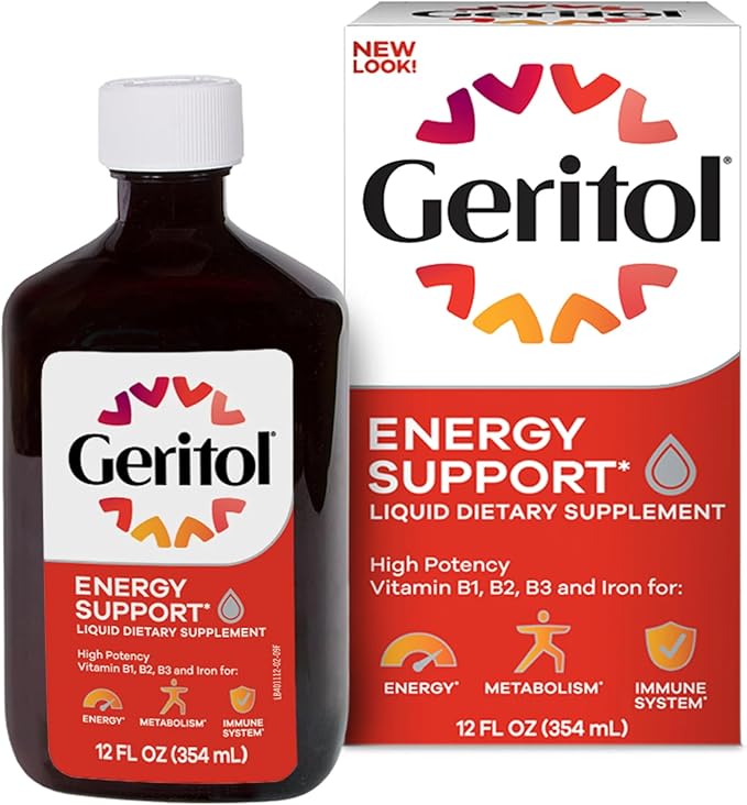 Geritol Liquid Energy Support B-Vitamins,12 Fl Oz (Pack of 2)
