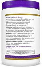 21st Century Fish Oil 1000 mg Softgels, (300 Count), Molecularly Distilled, Omega 3 Supplement with EPA & DHA, Purified to Eliminate Mercury, Supports Cardiovascular Health, Gluten Free & Non-GMO