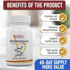 Shrink Spermidine Supplements Skin & Anti-Aging Support – 120 Vegan Caps 100% Natural Polyamine for Men and Women, Overall Wellness – Non-GMO, USA Made – with High Spermidine, Zinc & Thiamin