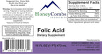HoneyCombs Vitamin B9 Liquid Drops - High Potency Liquid Vitamin B9 Folic Acid Supplement for Women - Maintain Healthy Liver, Pregnancy, & Overall Health - Cold Pressed Vegan Vitamins Drops (16 Fl oz)