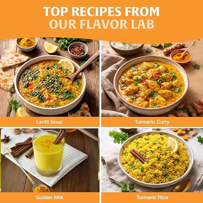 HANDPICK, Organic Turmeric Powder with Curcumin (397g/14oz) | Authentic Indian Origin | Gluten Free | Made from Turmeric Root