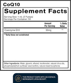 Quicksilver Scientific CoQ10 Nanoemulsion - Liposomal Coenzyme Q10 Cardiovascular Support & Cellular Energy Supplement - Fast Absorbing Liquid (1.7oz / 50ml)