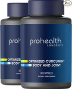 ProHealth Body & Joint - Optimized Curcumin Longvida (60 Veggie Capsules) (2-Pack)