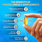 VivoNu Triple Strength Omega 3 Fish Oil - 4200mg, 360 Softgels | Enteric-Coated for No Fishy Aftertaste | Wild-Caught | Third-Party Tested