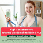 Liposomal Berberine HCL - Berberine 1500mg Activates AMPK, High Bioavailability Berberines Supplement for Women and Men, Supports Body Balance