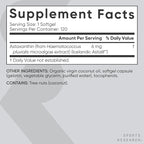 Sports Research Astaxanthin Supplement from Algae - Softgels for Antioxidant Activity, Skin & Eye Health Support - Made with Coconut Oil, Non-GMO Verified & Gluten Free - 6mg, 120 Count