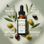 Vitamin D3 K2 (MK-7) Peppermint Drops for Adults - 930 Drops, Ultra Concentrated Formulation, 1208 IU Vitamin D3, 25 MCG - Precision Micro-Dosing Dropper for Calcium & Bone Support