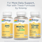 SOLARAY ReactaC Vitamin C 500mg - Patented 24-Hour Immune Support Supplement - Vitamin C with Bioflavonoids and Rutin - Antioxidant and Immune Defense - Vegan, 60-Day Guarantee - 180 Servings
