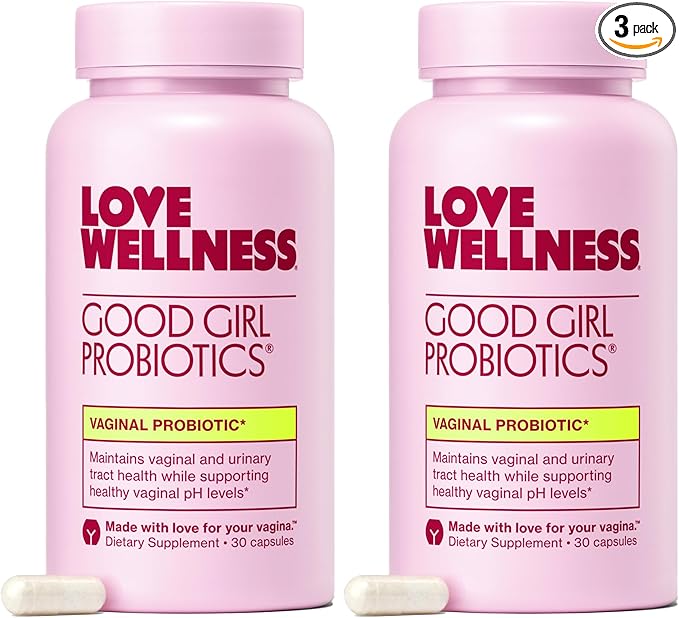 Love Wellness Good Girl Probiotics | Women’s Vaginal Health & pH Balance Supplement | 9-Strain Probiotic for Urinary Tract, Yeast, Odor & Immune Support | Gluten-Free (60-Day Supply)