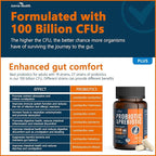 Probiotics & Spermidine Supplement - 100B CFU, 27 Strains, 20mg Spermidine, 300mg Fisetin for Gut Health, Cell Renewal & Longevity