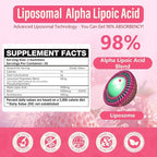 3 Pack Liposomal Alpha Lipoic Acid Gummies 2000mg Gummies,High Potency ALA Complex Biotin & Benfotiamine for Antioxidant, Brain Health and Nerve* Support,Liposomal Enhance 98% Absorption