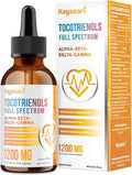 Full Spectrum of Tocotrienols Supplement 1200mg- Tocotrienol Vitamin E Liquid,Tocopherol-Free - Superior Antioxidant Blend - Higher Absorption - 2 fl oz,30 Servings