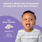 Renzo's Smile Patrol Dissolvable Probiotics for Kids, Sugar-Free - Kids Oral Health Supplement with 4 Probiotic Strains & L-Arginine for Healthy Teeth & Gums - 30 Melty Tabs, Grape Flavor