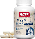 Jarrow Formulas Magnesium L-Threonate, MagMind Magtein Magnesium Supplement, Brain Supplements for Memory Support, 90 Veggie Capsules, Up to a 30 Day Supply