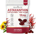 Astaxanthin 12mg, Premium Astaxanthin Antioxidant Supplements, Supports Eye, Skin, Immune, Internal Circulation, Fresh Microalgae Source, Triple Strength, Non-GMO, 4 Month Supply, 120 Softgels