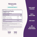 Natrol Melatonin 10mg Time Release Tablets, Sleep Dietary Supplement for Restful Sleep, 100 Melatonin Time Release Tablets, 100 Servings