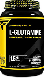 Primaforce L-Glutamine Powder 1500 Grams (1.5 KG) Unflavored - Pure L-Glutamine Powder, 5g per Serving, GMO-Free, Gluten-Free, 300 Servings