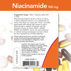 NOW Niacinamide 500mg,100 Capsules
