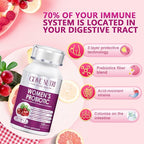 Women's Probiotics, 120 Tablets 120 Billion CFU 18 Strains, Contains Organic Prebiotic Cranberry, Probiotic Supplement for Digestion, Immunity, Women's Health, Soy Gluten Dairy Free