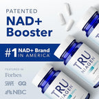 TRU NIAGEN Patented NAD Supplement for Brain Function, Anti Aging & Cell Regeneration, 300mg Niagen, 30 Servings | Supports Cellular Energy, Muscle | Nicotinamide Riboside (NR) Take 1 Daily | 3 Bottle