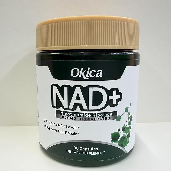 NAD+ Supplement with Nicotinamide Riboside & Resveratrol 1000mg - NAD Resveratrol Supplement for Men and Women - NMN Alternative Anti-Aging, Cellular Energy - 37 Caps