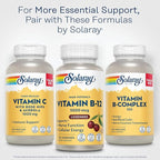 SOLARAY High Potency Vitamin B12 Lozenges 5000mcg - w/Methylcobalamin (Methyl B12), Nerve Function and Cellular Energy Support, Natural Black Cherry, Vegan, Gluten Free, 60-Day Guarantee, 30 Servings