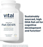 Vital Nutrients Ultra Pure® Fish Oil 675 - Supports Brain Development & Function* - Sustainably Sourced High DHA Omega-3 Fatty Acid - Lemon Flavor - Gluten, Dairy & Soy Free - 90 Softgels