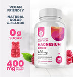 DR. MORITZ Magnesium Citrate Gummies Sugar-Free - Calm Magnesium Gummies Supplement for Children, Sugar -Supports Cardiovascular Health -Free Chews for Kids & Adults (30 Count)
