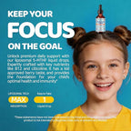 Liposomal L-Methylfolate 5-MTHF Liquid for Kids & Teens – High Absorption Methylated Folate with Citicoline & Methyl B12 – Supports Focus, Clarity & Cognitive Development – Sugar-Free Berry – 2 fl oz