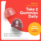 SmartyPants Kids Multivitamin Gummies, Omega 3 (DHA/EPA), Vitamins D3, C, B12, B6, Vitamin A, K & Zinc, Gluten Free, Cherry Berry Punch Flavors, 60 Count (30 Day Supply)