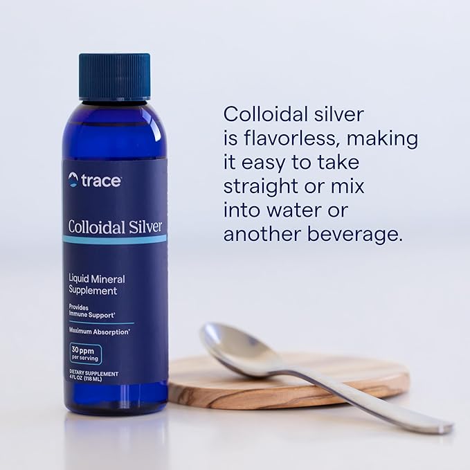 Trace Minerals Colloidal Silver - Pure Colloidal Silver Supplement for Immune Support - Natural Mineral Drops - High-Potency Formula - Gluten-Free - Vegan - 16 fl oz (48 Servings)