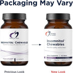 Designs for Health Insomnitol Chewables - Chewable Melatonin - 200mg L-Theanine, 5-HTP, Vitamin B6 + Inositol - Delicious Lemon Flavored Supplement - Vegan (60 Tablets)
