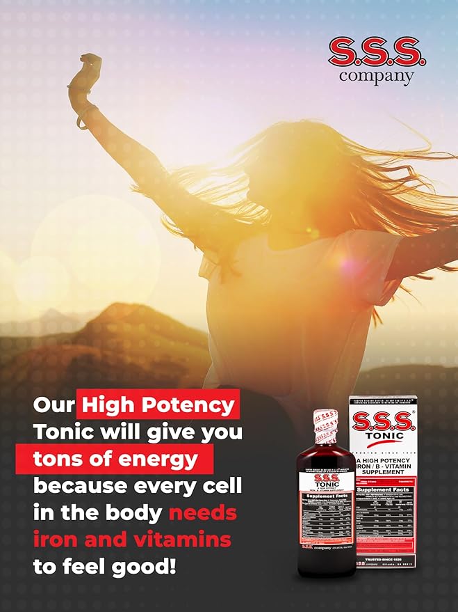 S.S.S. Tonic, Iron and Vitamin B Supplement, High Potency Vitamins, Bottle,10 Fl Oz (Pack of 1)