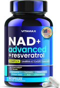Liposomal NAD+ Supplement Extra Strength | Urolithin A, Resveratrol, CoQ10 - Women & Men - ALA, Green Tea, Quercetin, Lycopene | High Purity, Energy & Regeneration - Made in USA – 60ct