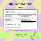 Lemme Grow Hair Growth Supplement for Women, Clinically Proven Keratin Complex for Visibly Thicker Hair and Scalp Coverage, Reduced Shedding, Nourish Thinning Hair - 1 Month Supply