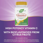 Nature's Way Extra Strength(1) Vitamin C with Bioflavonoids, Supports Immune Health*, Promotes Collagen Production for Healthy Skin*, 1,000 mg per Capsule, 100 Vegan Capsules (Packaging May Vary)
