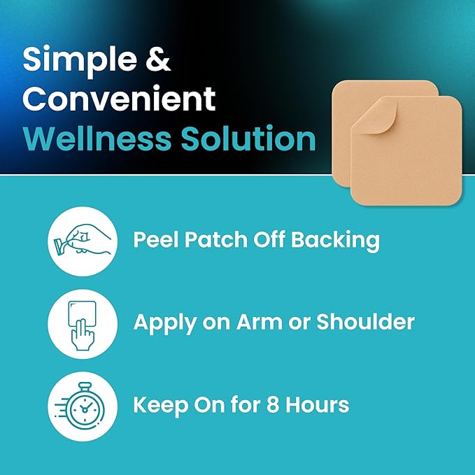 VIORY NAD Patches for Women & Men | NAD+ Patch for Energy & Healthy Aging | with CoQ10 & Nicotinamide | 60 Day Supply