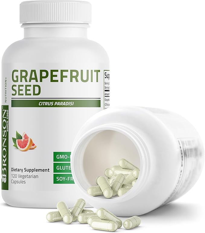 Bronson Grapefruit Seed Extract Citrus per Serving Paradisi Supports Immune Health & Helps Maintain a Healthy Gastrointestinal Tract - Non-GMO, 120 Vegetarian Capsules