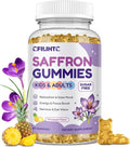 Saffron Gummies for Kids & Adults, 20-in-1 Saffron Supplements with 88.5mg Saffron Extract, B6, B12, C, D3, Magnesium for Calm, Focus, Nerve, Sugar Free, Vegan, Non-GMO - Pineapple Flavor, 60 Counts