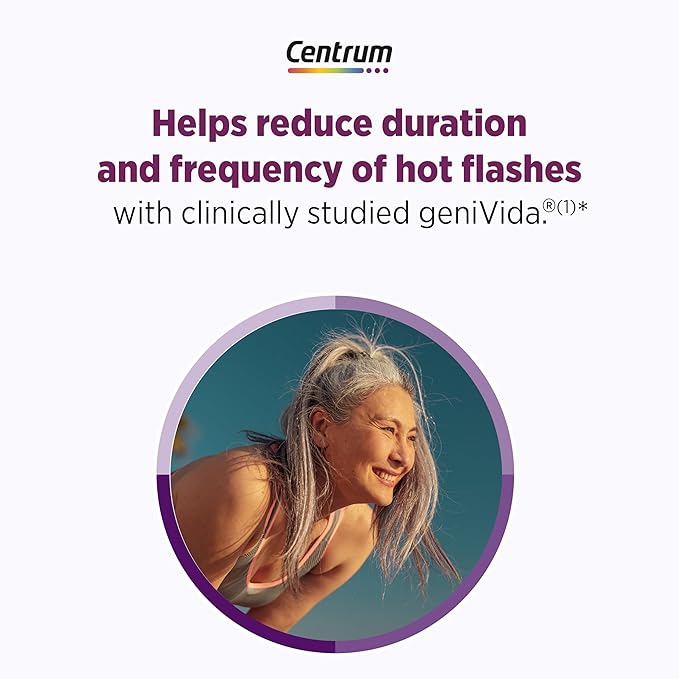Centrum Restful Sleep Menopause Support Tablets, Supplement with Clinically Studied DailyZz and geniVida, 28 Count