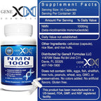 Genex Formulas NMN 1000mg - 99% Pure Shelf Stabilized Supplement Capsules for Increased NAD Levels & Healthy Aging, GMP Certified, 1000mg per Serving, 120 Capsules