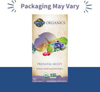 Garden of Life Organics Prenatal Multivitamin with Folate, B6, B12, D3 & Iron – Prenatal Vitamins for Women with Energy Metabolism Support for Healthy Fetal Development, Non-GMO, Vegan, 30 Servings