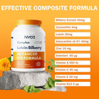 NYO3 Eye Vitamins with Lutein and Zeaxanthin,Patented Eye Formula,Recommended by NIH,Advanced Bilberry & Astaxanthin,Vitamins A, C, E, B12 & Minerals, Eye Health & Vision Protection, 60 Softgels