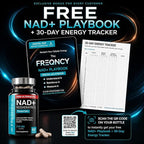 FREQNCY NAD+ Resveratrol Supplement – 500mg Nicotinamide Riboside (NR) - Anti-Aging & Cellular Energy - NAD & NMN Alternative – 60 Capsules - Vegan | Gluten Free