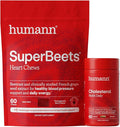 Humann SuperBeets Heart Chews & Cholesterol Health Daily Bundle, Blood Pressure and Cholesterol Support Supplements, 120ct