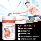 Purge Uric Acid Flush Detox and Cleanse with Tart Cherry, Celery Seed Extract and Turmeric for Daily Joint Comfort and Kidney Support, 60 Capsules
