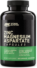 Optimum Nutrition Muscle Recovery and Endurance Supplement for Men and Women, Zinc and Magnesium Supplement, 180 Count