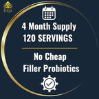 Spore Supreme Spore Based Probiotic 120 Capsule x 10 Billion / 4 Strain Formula - 4 Month Supply - No Refrigeration Needed, Acid Resistant Strains, Dairy Free